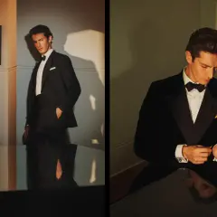 Mann im Smoking, elegant und stilvoll. Der Anzug steht für Klasse, nicht für Rauchen.
