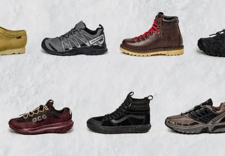 Vielfalt an Sneaker Marken: von lässigen Clarks über sportliche Salomon bis zu robusten Wanderschuhen.
