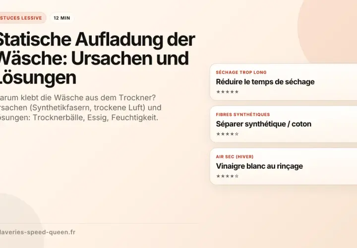 Statische Aufladung der Wäsche verhindern: Ursachen und Lösungen für trockene Wäsche. Tipps wie Trocknerbälle und Essig helfen.