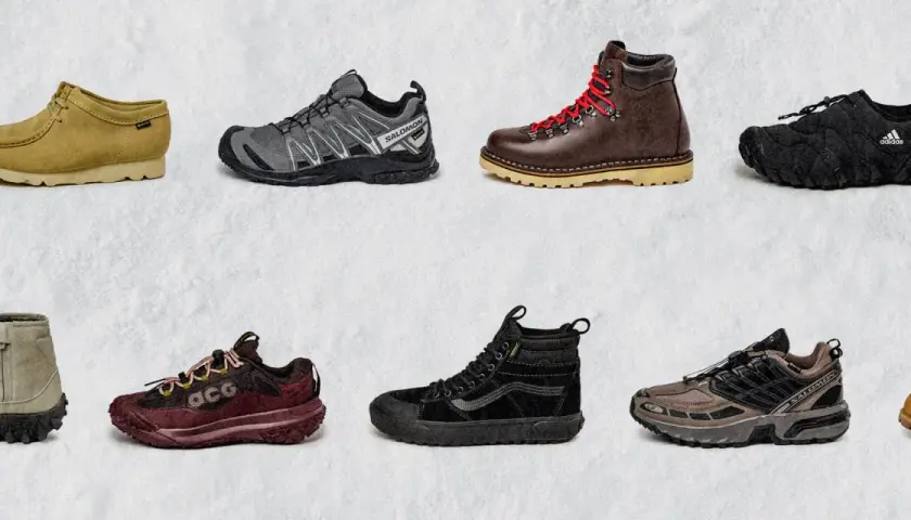 Vielfalt an Sneaker Marken: von lässigen Clarks über sportliche Salomon bis zu robusten Wanderschuhen.