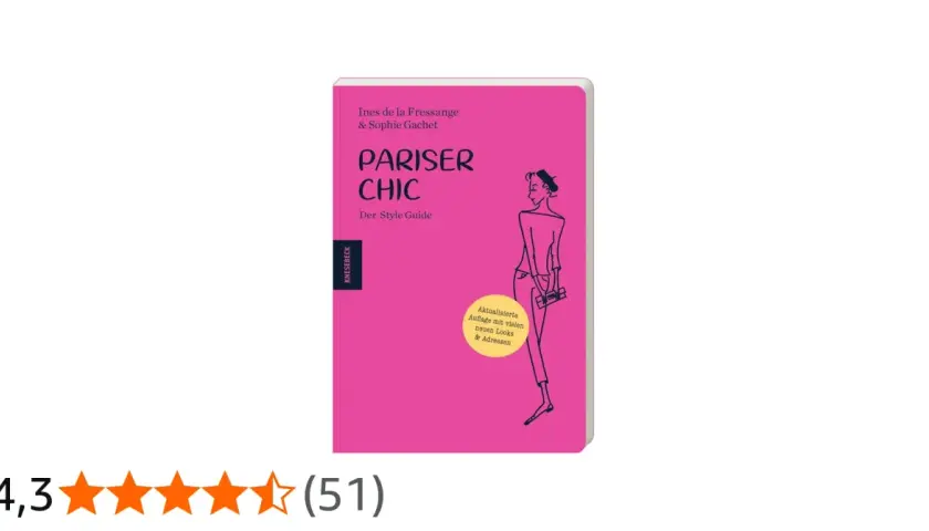 Buchcover "Pariser Chic" von Ines de la Fressange & Sophie Gachet, ein Style Guide mit Illustration einer eleganten Frau.