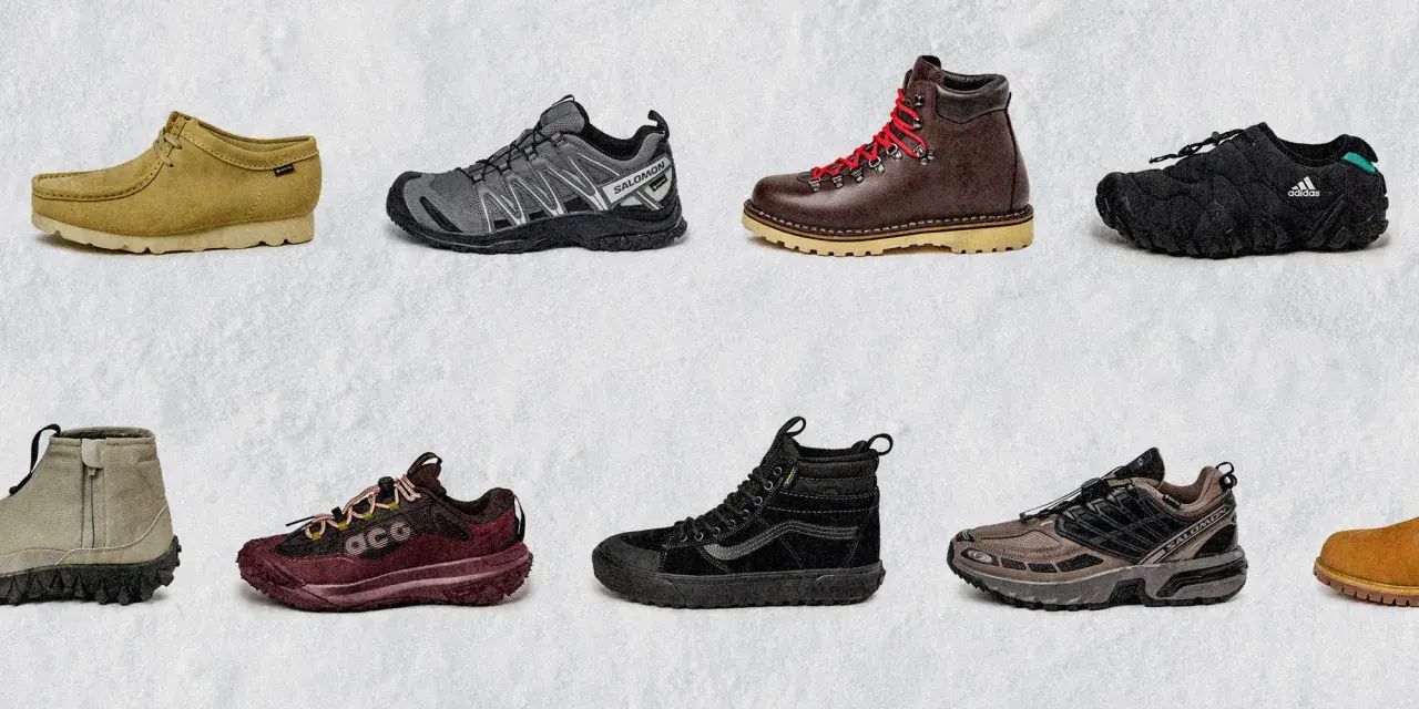 Vielfalt an Sneaker Marken: von lässigen Clarks über sportliche Salomon bis zu robusten Wanderschuhen.