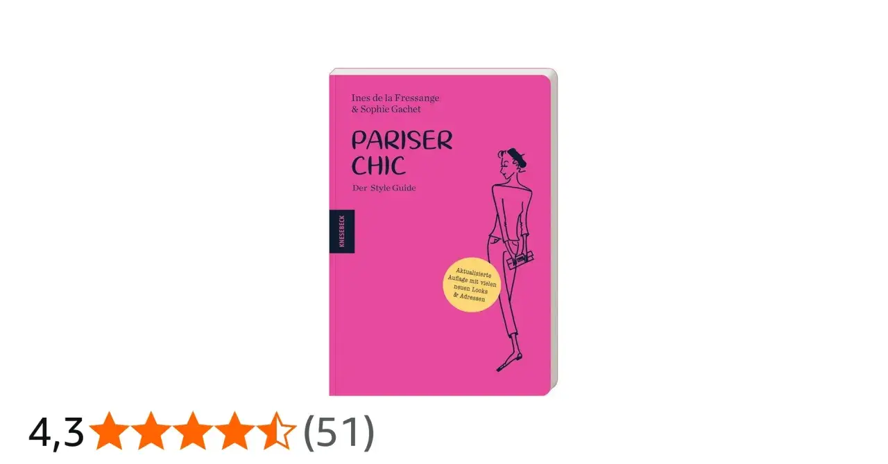 Buchcover "Pariser Chic" von Ines de la Fressange & Sophie Gachet, ein Style Guide mit Illustration einer eleganten Frau.